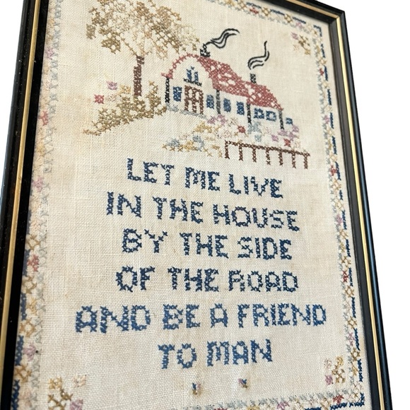 Vintage Embroidered Picture Dated 1940 - Picture 2 of 4